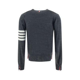 Thom Browne Gray Merino Wool Polo Shirt