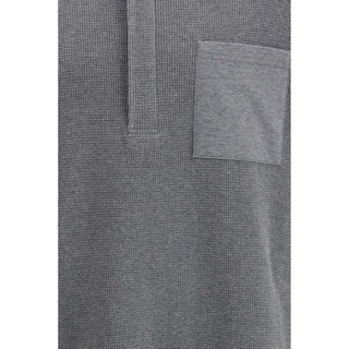 Thom Browne Gray Cotton Polo Shirt