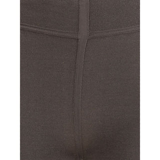 Rick Owens Gray Fleece Wool Leggings