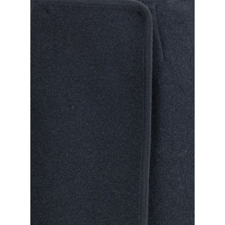 RIER Blue Fleece Wool Midi Skirt