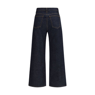 Khaite Blue Cotton Straight-Leg Jeans
