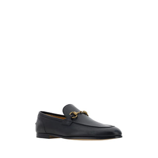 Gucci Black Calf Leather Bos Taurus Slip-On Loafers