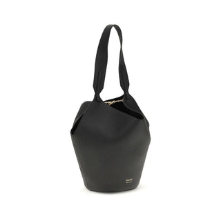 Khaite Black Calf Leather Bos Taurus Shoulder Bag