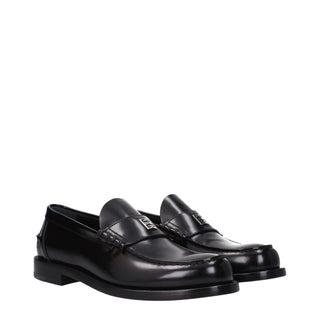 Givenchy Black Leather Slip-On Loafers