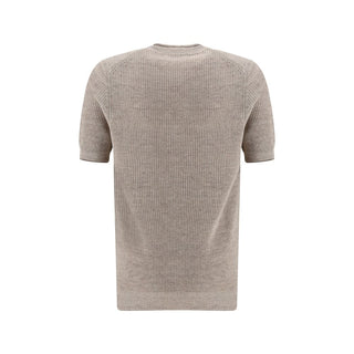 Brunello Cucinelli Beige Linen T-Shirt