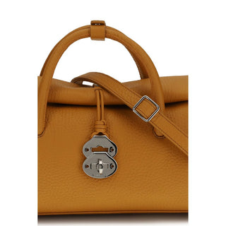 Zanellato Beige Calf Leather Bos Taurus Shoulder Bag