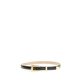 Khaite Black Calf Leather Bos Taurus Regular Belt