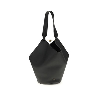 Khaite Black Calf Leather Bos Taurus Shoulder Bag