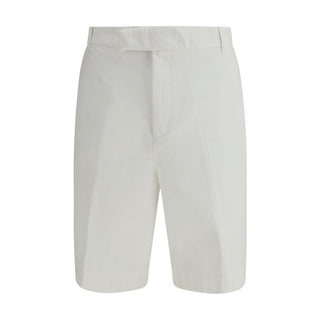Thom Browne White Polyester Bermuda Shorts