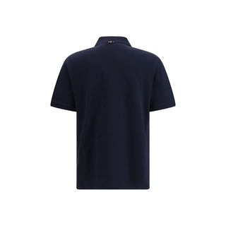 Thom Browne Blue Cotton Polo Shirt