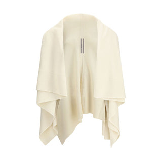 Rick Owens Cream Fleece Wool Cardigan