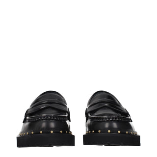 Golden Goose Black Leather Slip-On Loafers