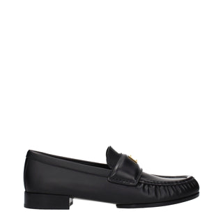 Givenchy Black Leather Slip-On Loafers