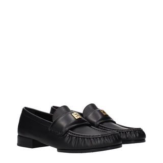 Givenchy Black Leather Slip-On Loafers