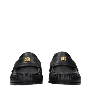 Givenchy Black Leather Slip-On Loafers