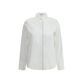 Brunello Cucinelli White Cotton Dress Shirt