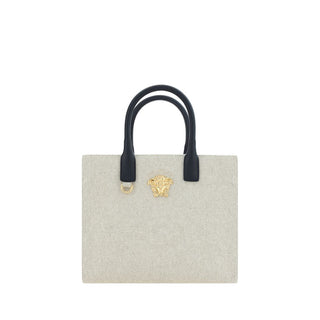 Versace Cream Cotton Shoulder Bag