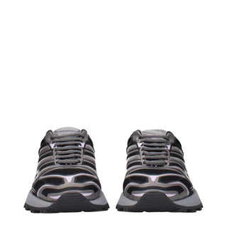 Maison Margiela Black Fabric Athletic Sneakers