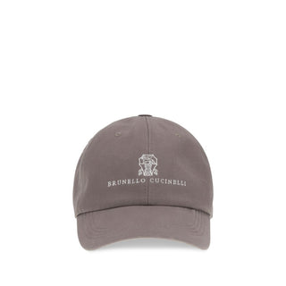 Brunello Cucinelli Brown Cotton Cap (Baseball Hat)