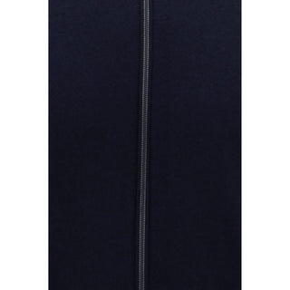 Brunello Cucinelli Blue Fleece Wool Cardigan