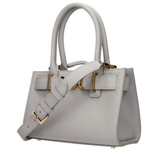 Versace Gray Leather Handbag