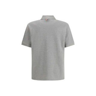 Thom Browne Gray Cotton Polo Shirt