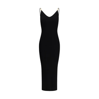 Versace Black Viscose Cocktail Dress