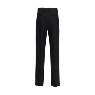 Versace Black Fleece Wool Dress Pants