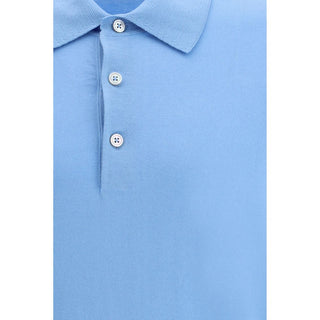 Tom Ford Light Blue Cotton Polo Shirt