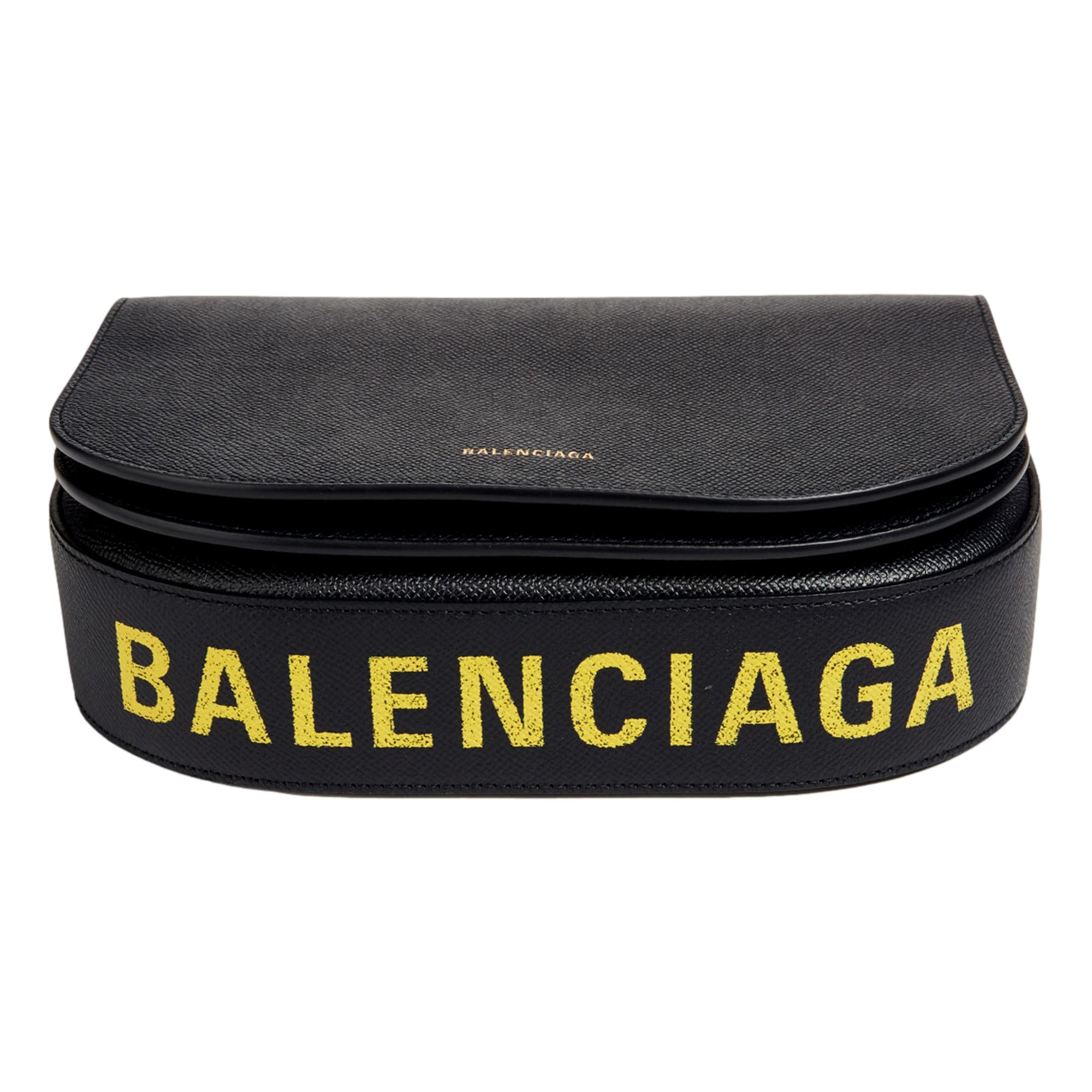 Balenciaga Ville Day Navy Grained Leather Shoulder Bag 627978