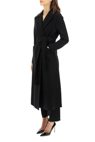 Harris Wharf London long coat in pressed wool