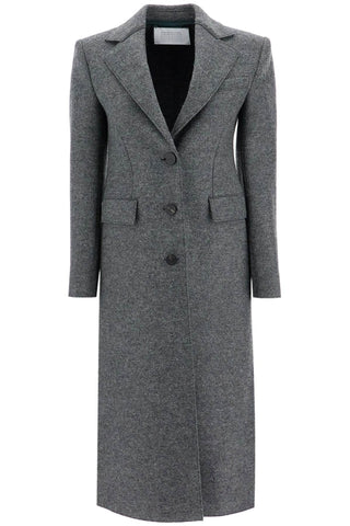 Harris Wharf London single-breasted coat in pressed wool