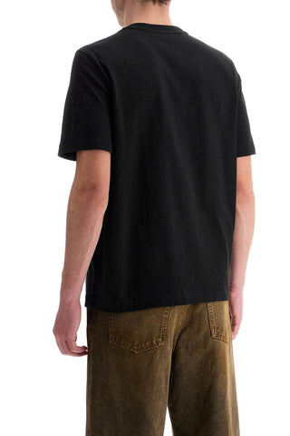 Diesel black cotton t-shirt with embossed logo