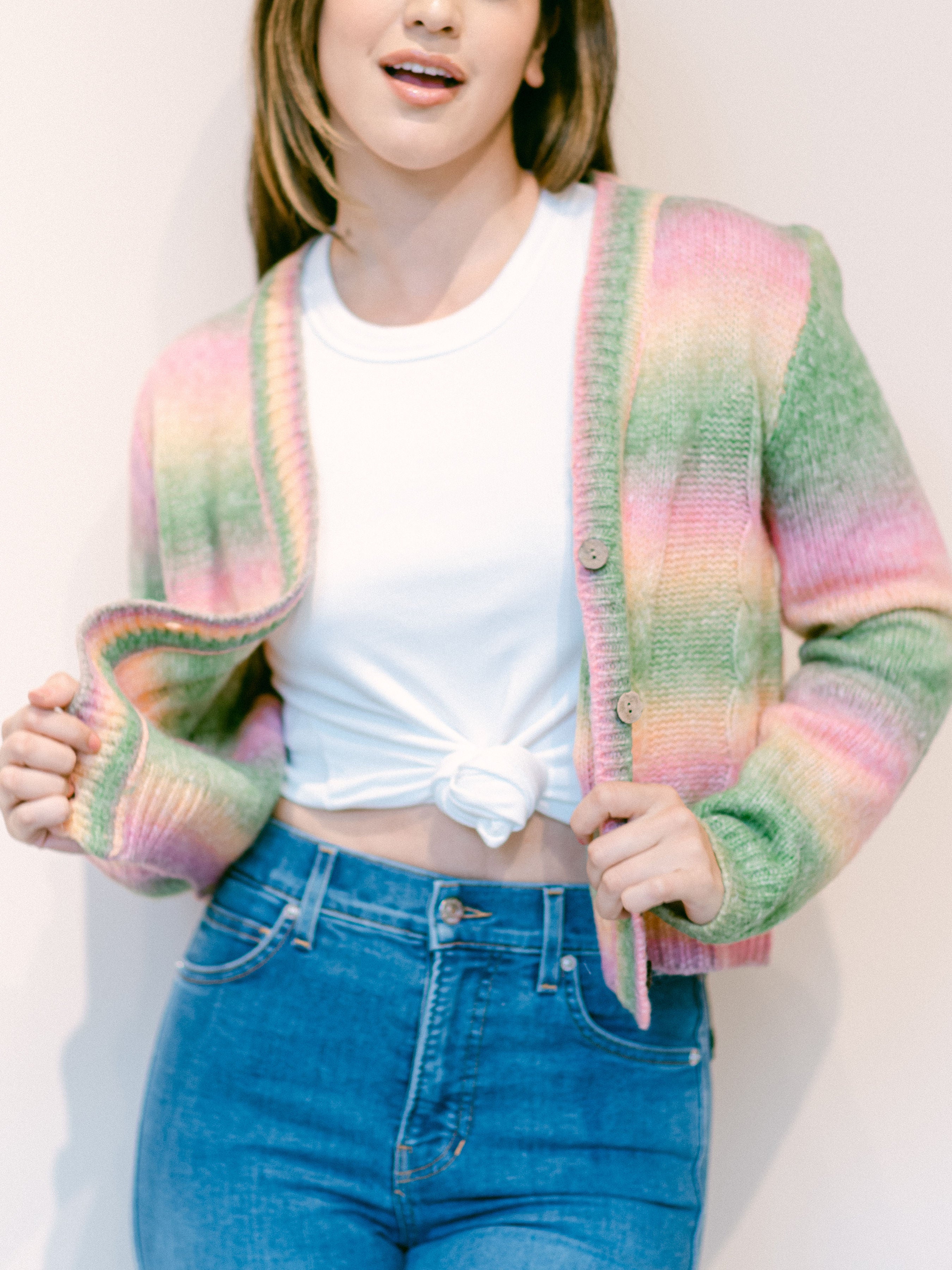 Cardigan Wool Blend Sweater