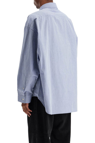 Acne Studios blue striped cotton shirt