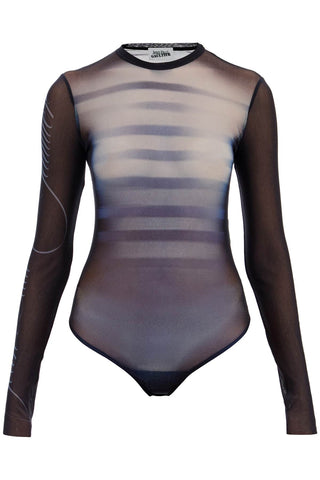 JEAN PAUL GAULTIER printed mesh body suit for