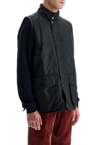 Barbour x Baracuta waxed cotton vest for men