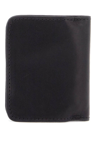 Guidi black kangaroo leather wallet for men with snap closure and compartments