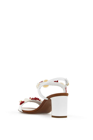 Dolce & Gabbana "nappa sandals with coral embellishments