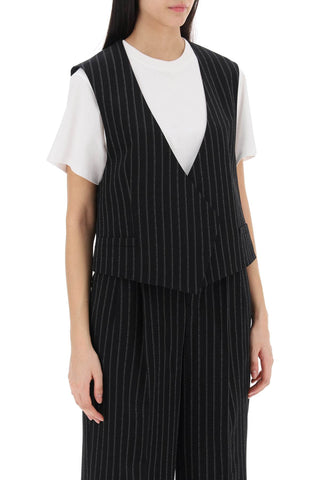 Ami Alexandre Matiussi virgin wool pinstripe waistcoat