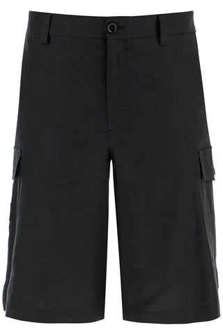 Dolce & Gabbana linen cargo bermuda shorts for