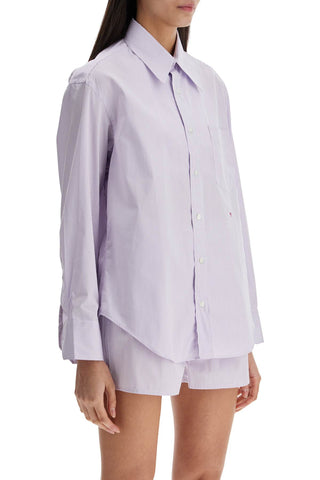 Homme Girls purple striped cotton women's shirt