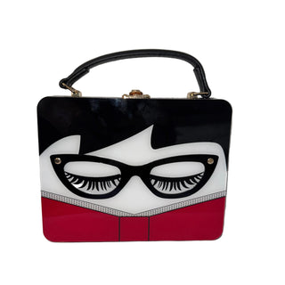 Retro Cat-Eye Acrylic Top Handle Crossbody Bag