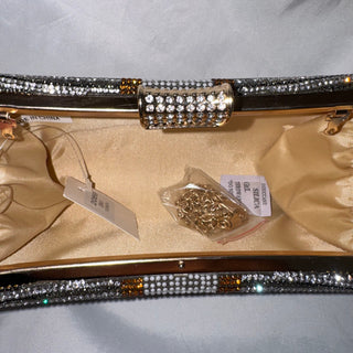 Bling Money Clutch with Removable Crossbody Chain (Pink)