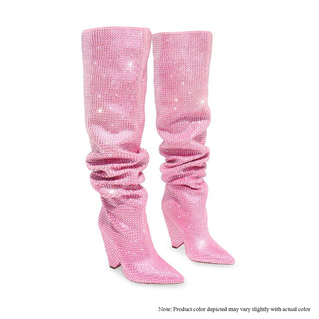Pink Crystal Boots