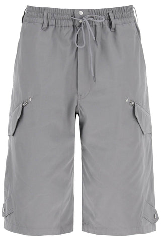 Y-3 canvas multi-pocket bermuda shorts.