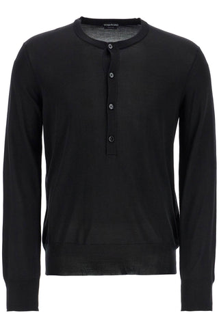 Tom Ford silk henley neckline pullover set