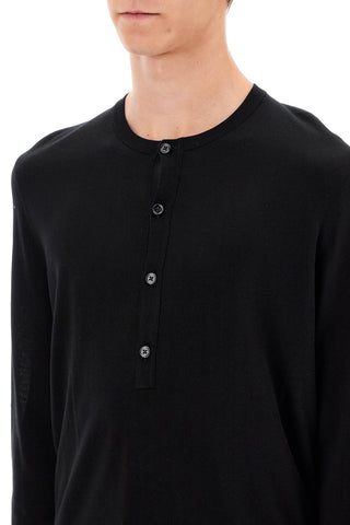 Tom Ford silk henley neckline pullover set