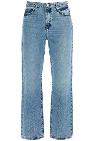 FRAME light blue high-waisted straight ankle jeans le jane