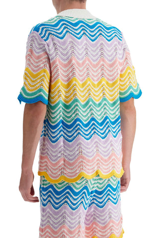 Casablanca gradient wave knit shirt